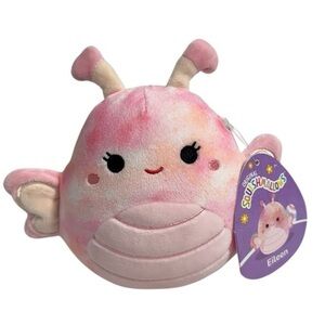 NWT Squishmallows Spring Edition Eileen Pink Tie Dye Butterfly Easter Plush 5 in